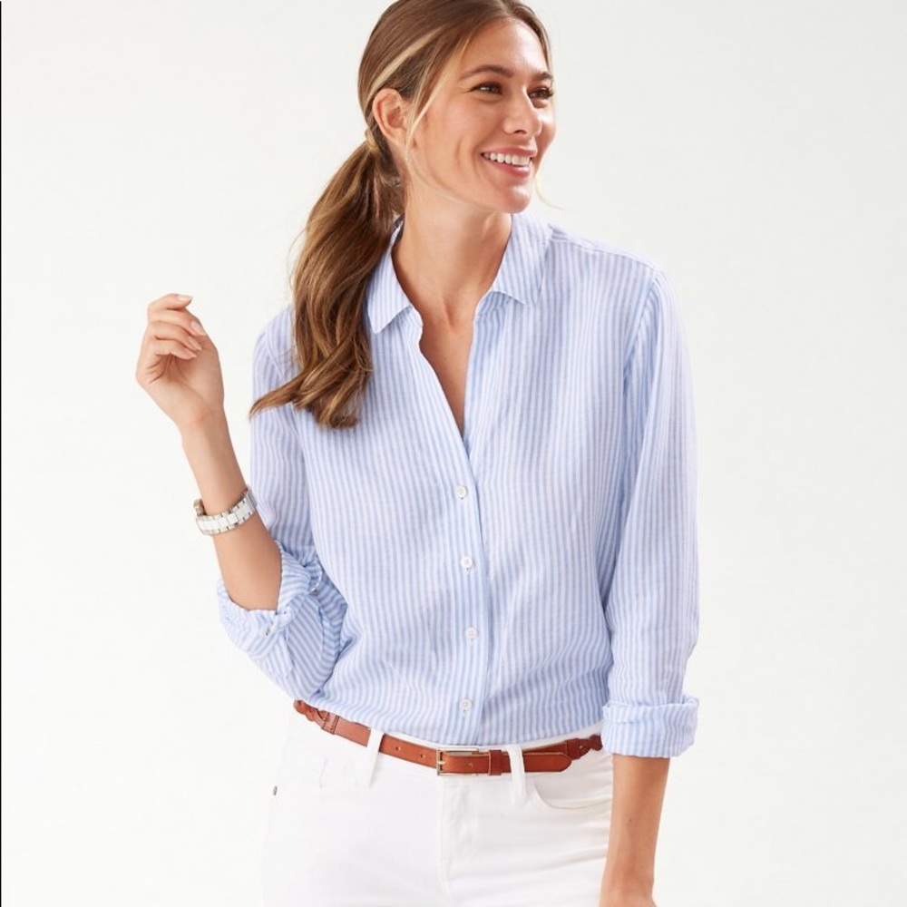 Tommy Bahama Yacht Me Not Striped Top